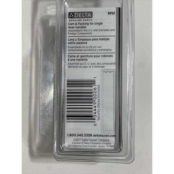 Delta RP61 Cam & Packing Assembly Part For Single Lever Genuine Authentic NEW - Picture 6 of 6